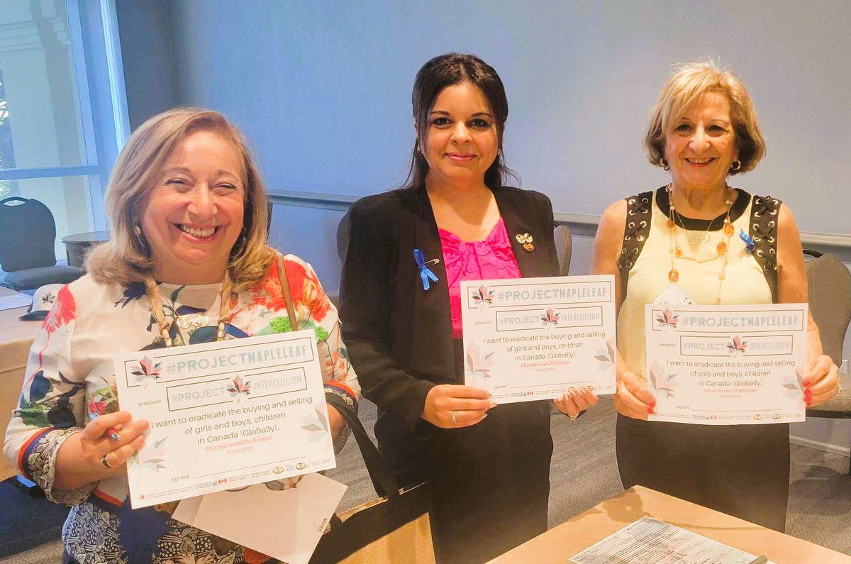 GulamaniAbdulla's tweet photo. We are participating today on #WorldDayAgainstTraffickingInPersons with #ProjectINTclusion and taking the #EradicateChallenge in Canada #ProjectMapleLeaf and around the world. @BPWInternationl has formed a taskforce this triennium to #EndHumanTrafficking. https://t.co/2xybwQVUDr https://t.co/grn0Jc5Kdi