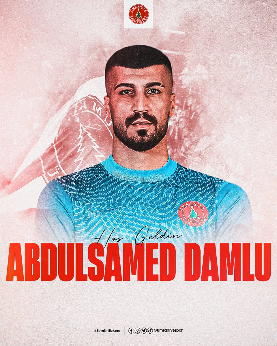 Hoş Geldin Abdulsamed! ❤️🤍

Kulübümüz, Yeni Malatyaspor'dan kaleci Abdulsamed Damlu'yu 1 yıllık kiralık anlaşma ile renklerine bağladı. 

Abdulsamed'e hoş geldin diyor, nice başarılar diliyoruz.

#Ümraniyespor · #SemtinTakımı