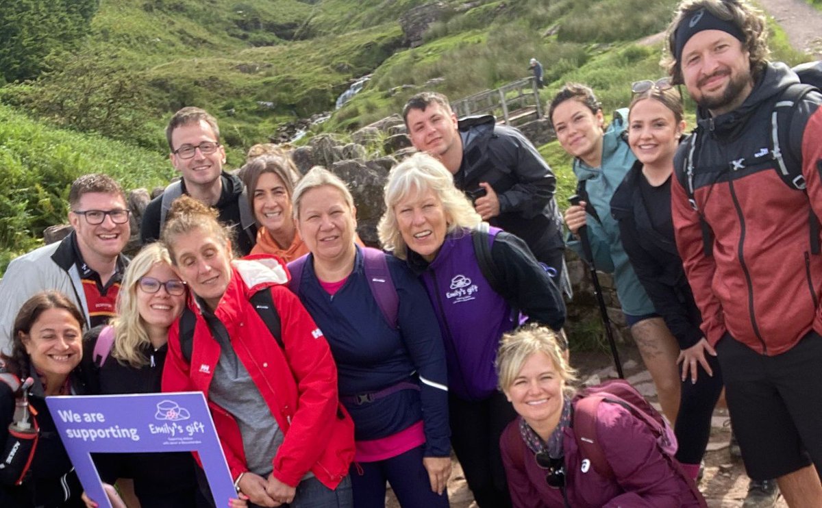 juliekentmbe's tweet photo. Yes we did it for @EmilysGift 

It was early - set off at 7am
It was cold - higher we got it was colder
We couldn’t see the top - the mist hid it
We got wet - the rain came down!

But we raised over £500 - thanks to you all @sarmanse @frannyloo17 @charsmith04 @BeautyGees @askabaqus #childhoodcancer #emilysgift #penyfan