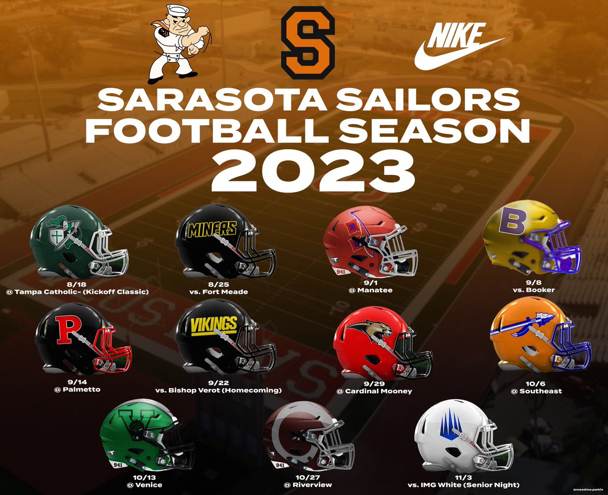 It’s about that time. Football is back! Come support the @Sarasota_FB Sailors on our 2023 Campaign. #sailintothewind