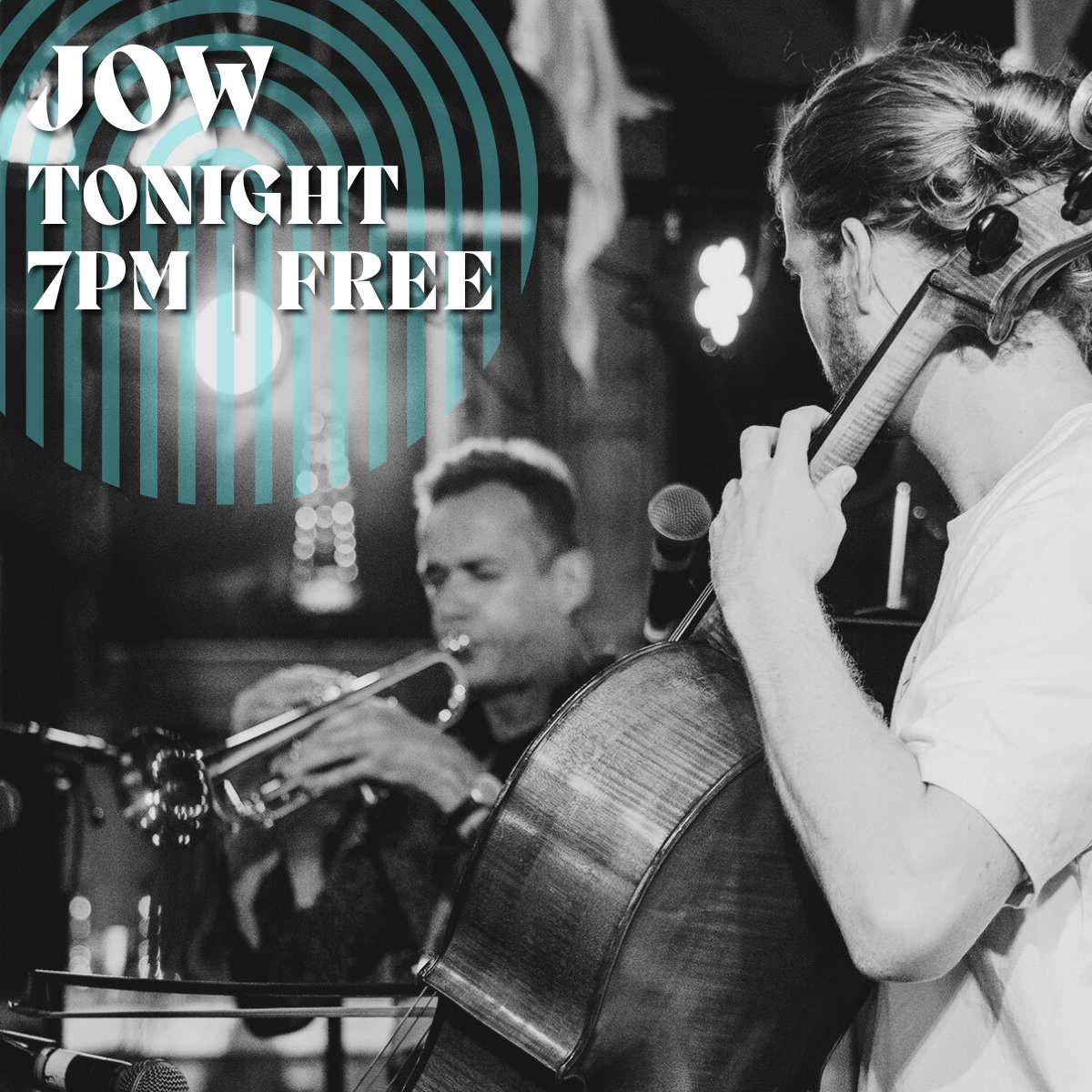 TONIGHT - cello & trumpet duo JOW join us for an evening of acoustic instrumental music with a distinctive blend of jazz, folk and classical chamber music. Featured on BBC 6 Music, the duo are not to be missed! 🎺 🎻 🎶 Music from 7pm and FREE to attend