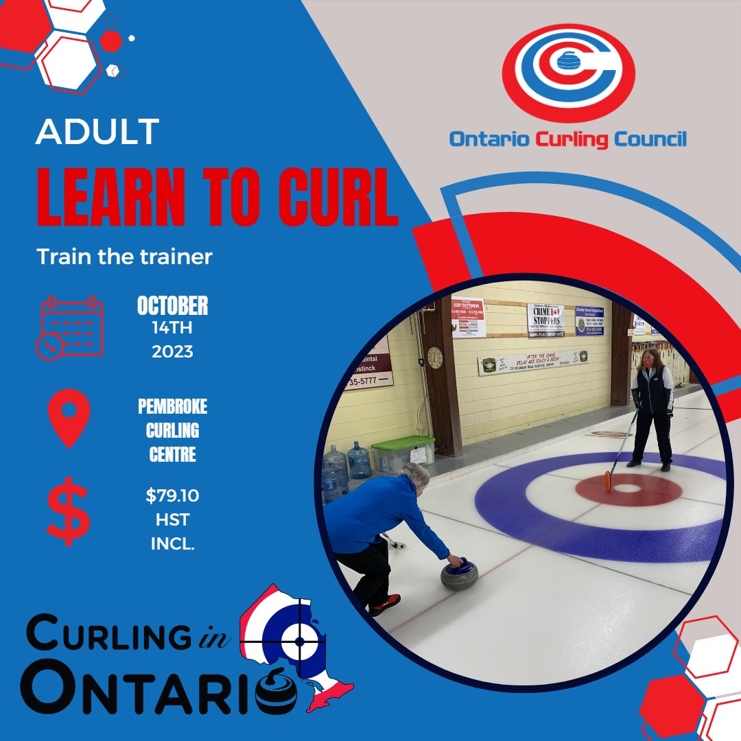 ONCurlCouncil's tweet photo. Registrations are open for our Fall 2023 Adult Learn to Curl: Train The Trainer workshops

This program is designed to give club officials and program leaders the resources to attract and retain new curlers.

Register here: https://t.co/cgDvJIDEd7 https://t.co/UEJsJM0fBz