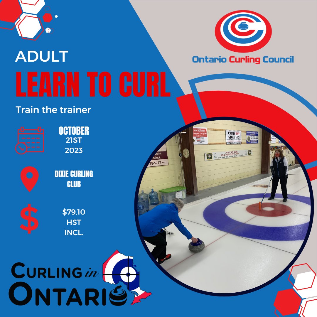 ONCurlCouncil's tweet photo. Registrations are open for our Fall 2023 Adult Learn to Curl: Train The Trainer workshops

This program is designed to give club officials and program leaders the resources to attract and retain new curlers.

Register here: https://t.co/cgDvJIDEd7 https://t.co/UEJsJM0fBz