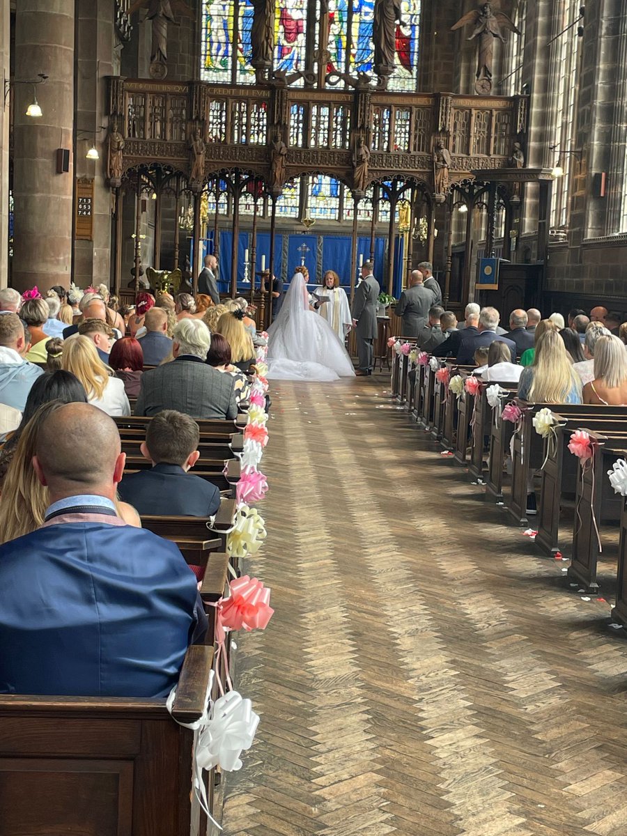 It's been a busy weekend for <a href="/RevdAnne/">Anne Gilbert</a> the wedding of Michael and Lauren at Dearnely and a visit to the newly renovated St John's on Saturday followed by the baptisms of Eliza, Anna and Viktoria and the wedding of Hayley and Gareth today.  What a joyful weekend. <a href="/DioManchester/">Diocese of Manchester</a>