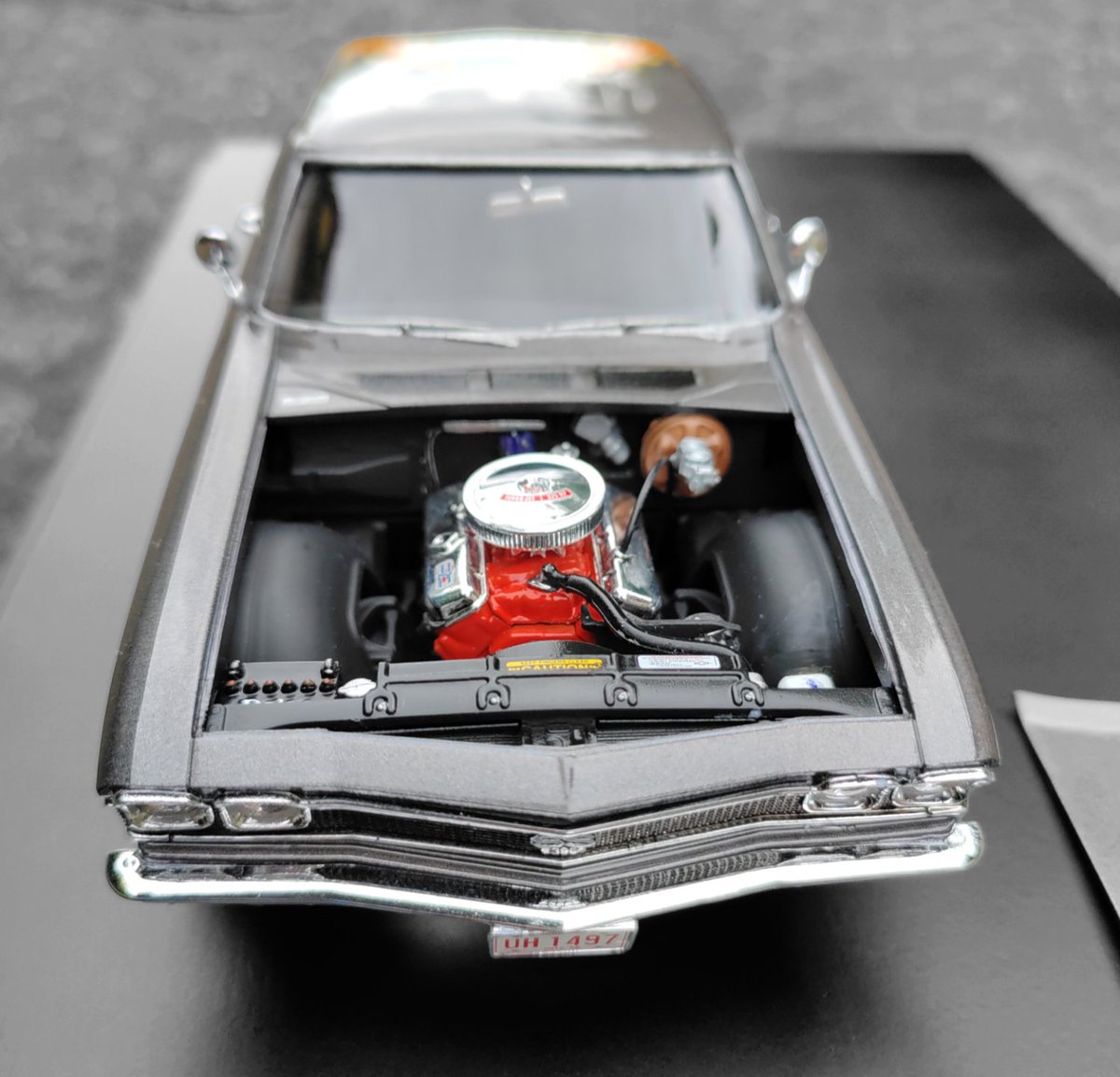 Humgorhobby's tweet image. Hello,

it&apos;s ready.
&apos;68 Chevy Chevelle SS 396 Custom / Revell 1:25
Color: Mr. Hobby Mr.Color C-061 Burnt Iron, Lacquer: 2K, Carpet: Scale Production / red-brown. 
Wheels: Aoshima Rays CE28N