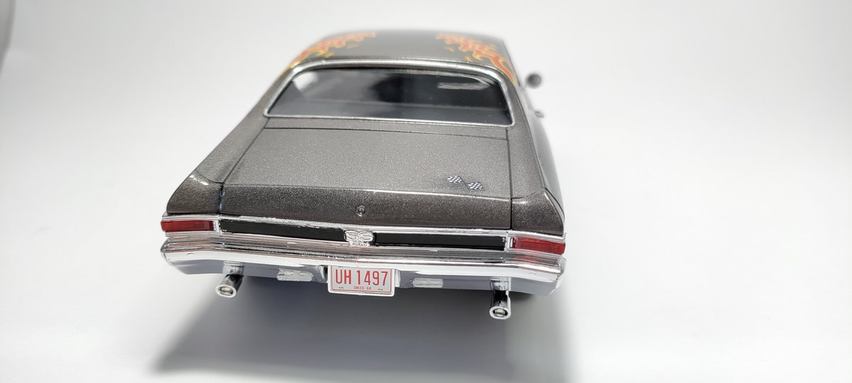 Humgorhobby's tweet image. Hello,

it&apos;s ready.
&apos;68 Chevy Chevelle SS 396 Custom / Revell 1:25
Color: Mr. Hobby Mr.Color C-061 Burnt Iron, Lacquer: 2K, Carpet: Scale Production / red-brown. 
Wheels: Aoshima Rays CE28N