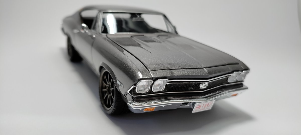 Humgorhobby's tweet image. Hello,

it&apos;s ready.
&apos;68 Chevy Chevelle SS 396 Custom / Revell 1:25
Color: Mr. Hobby Mr.Color C-061 Burnt Iron, Lacquer: 2K, Carpet: Scale Production / red-brown. 
Wheels: Aoshima Rays CE28N