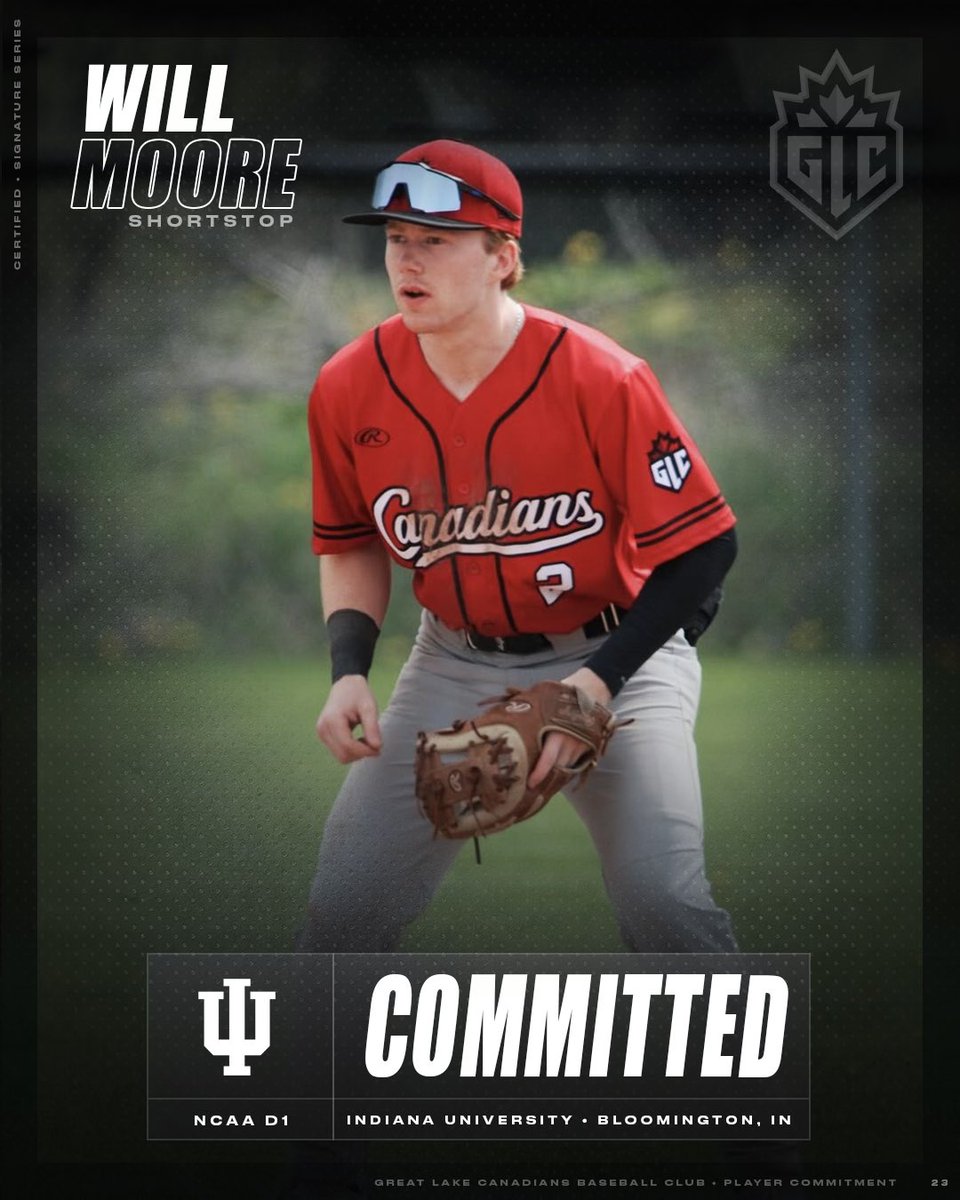 GLCanadians's tweet image. Congrats to GLC INF Will Moore on his commitment to Indiana University. @IndianaBase