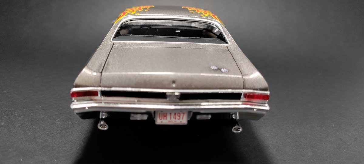 Humgorhobby's tweet image. Hello,

it&apos;s ready.
&apos;68 Chevy Chevelle SS 396 Custom / Revell 1:25
Color: Mr. Hobby Mr.Color C-061 Burnt Iron, Lacquer: 2K, Carpet: Scale Production / red-brown. 
Wheels: Aoshima Rays CE28N