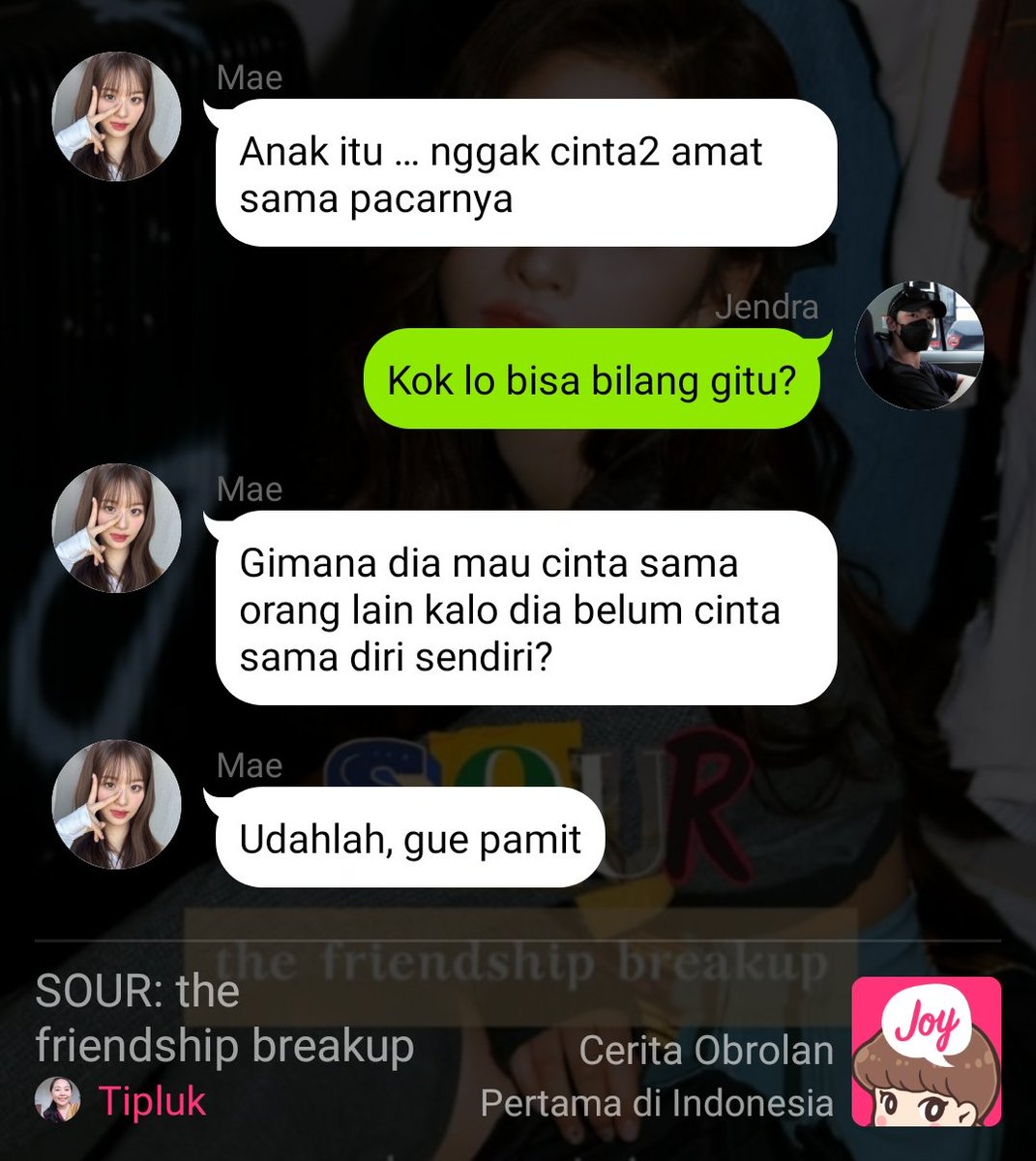 eruuuniverse's tweet photo. @Joylada_ID Selain buat hiburan dan bacaan, cerita ini juga mengandung banyak pesan kehidupan yang bikin kita bercermin pada diri sendiri, lho. 
        Endingnya pun bikin gak rela kalau ceritanya cepet tamat, karena emang seseru itu. 🥺

Dari aku … recomended sih! 👍🏻✨ https://t.co/xcndkESMXa