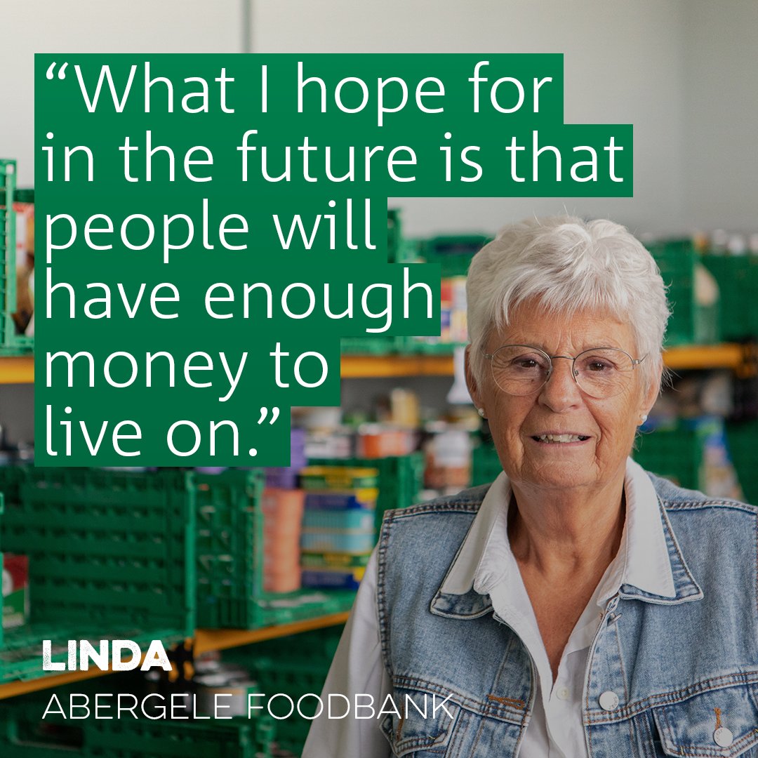 TrussellUK's tweet image. Like Linda, we hope for a future where food banks are no longer needed, because everyone has enough money to survive.

We&apos;re working with the food banks in our network to challenge the structural issues that lock people in poverty and fight for change.

Are you with us? 💚