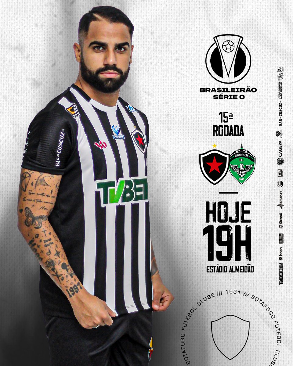 BotafogoPB's tweet photo. HOJE TEM O MAIOR DA PARAÍBA 🔥

Hoje o Botafogo entra em campo em mais uma partida do Campeonato Brasileiro. 

O belo enfrenta a equipe do Manaus-AM e vai 
em busca de mais uma vitória.

JUNTOS POR MAIS! ❤️‍🔥

⚽ Botafogo x Manaus-AM
🗓️ Hoje | 19h
🏟️ Estádio Almeidão https://t.co/liyL4rHoQ7