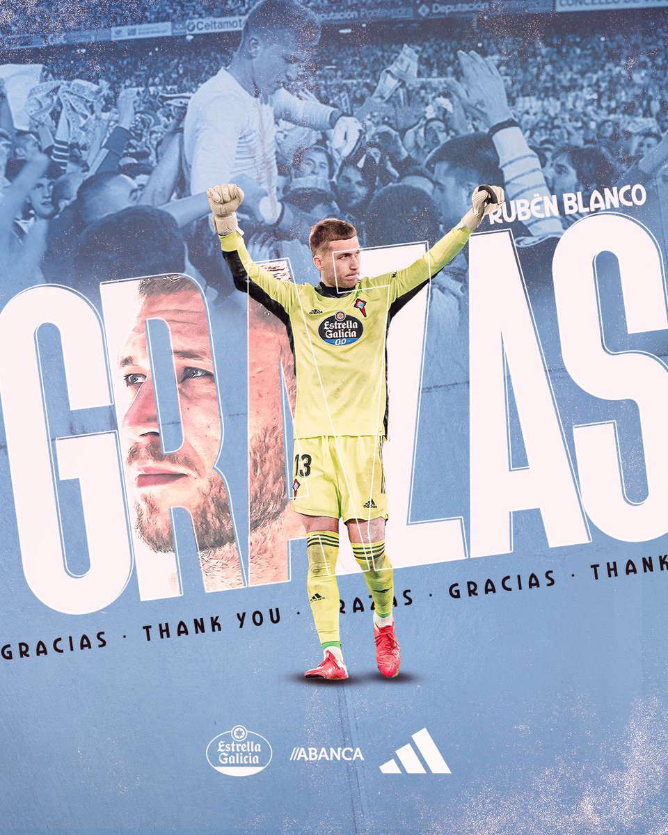RCCelta's tweet photo. 𝗢𝗙𝗜𝗖𝗜𝗔𝗟 📣 Rubén Blanco inicia unha nova etapa no @OM_Espanol 

Agradecemento eterno por facernos crer na confraría do 4,01%. Contigo empezou todo! 🙌

Moitísima sorte no futuro, @RubenBlancoTeam. 𝗚𝗥𝗔𝗭𝗔𝗦 de parte de todo o celtismo 🩵

#GrazasRucho | #UnDosNosos https://t.co/9fsM9cDhmW