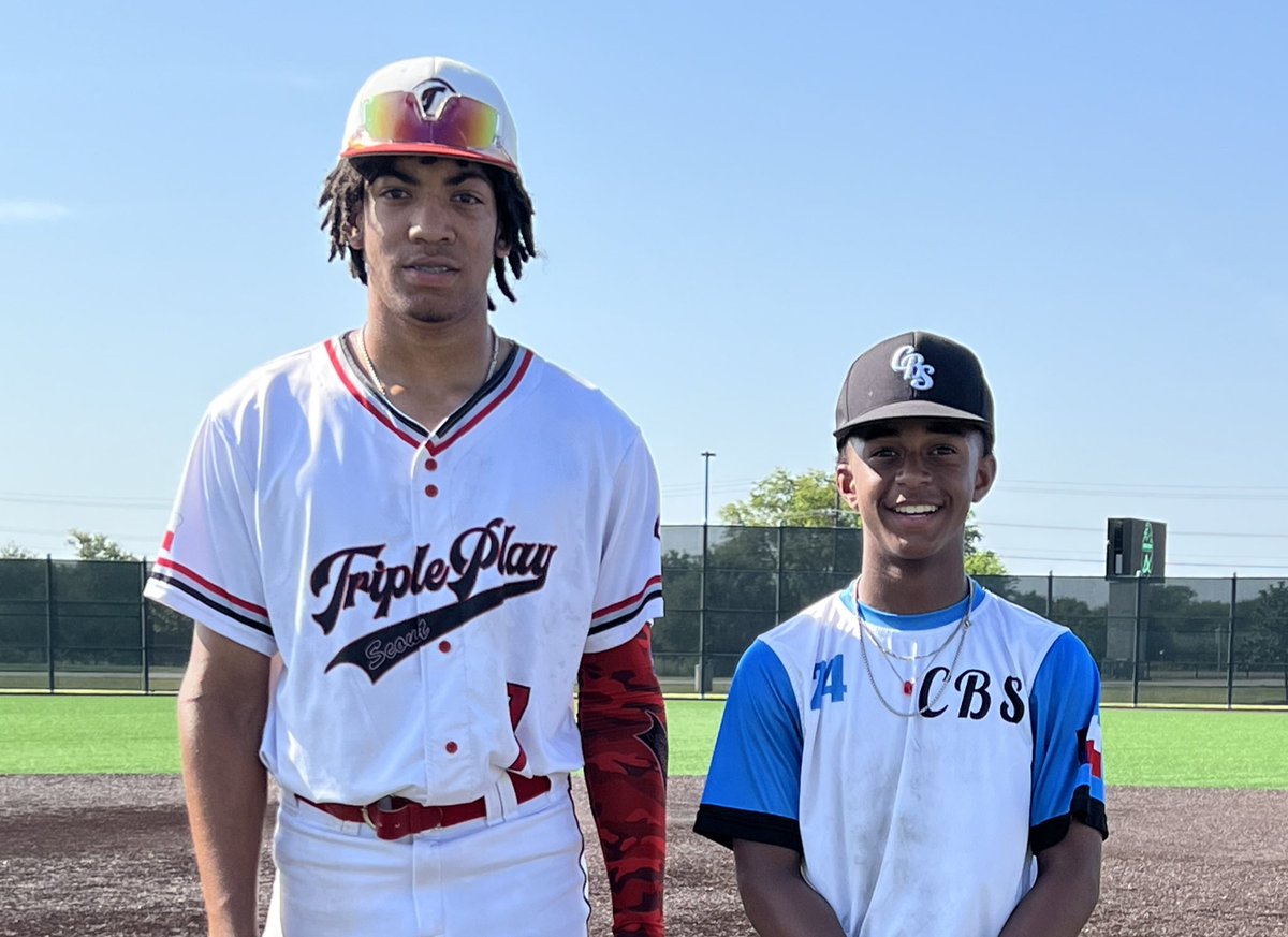 RBTournaments.com
10+ College Coach Showcase Tournament
 
Triple Play
🆚
CBS Chapa

PoG: Aiden Sanchez 2-3, 
Preston Basham 1-3, 3B, 2 IP, 2 K, 0 ER, 0 H

34 straight college coach showcase tournaments with MORE colleges attending than promoted.

#RBTournaments