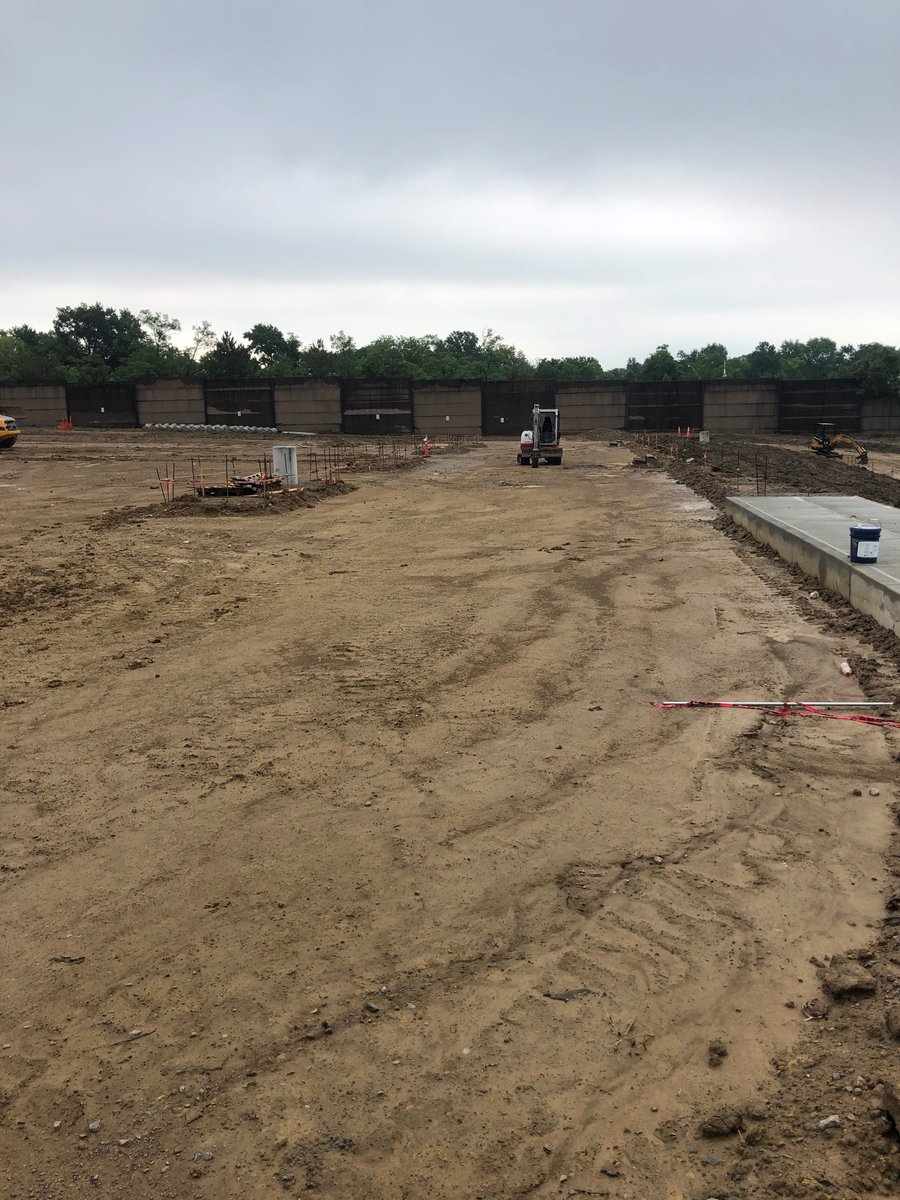 Site work continues at the Junior High as the team works to install the upper parking lot. Curbs and lighting are being finalized so that the gravel base can start being installed.