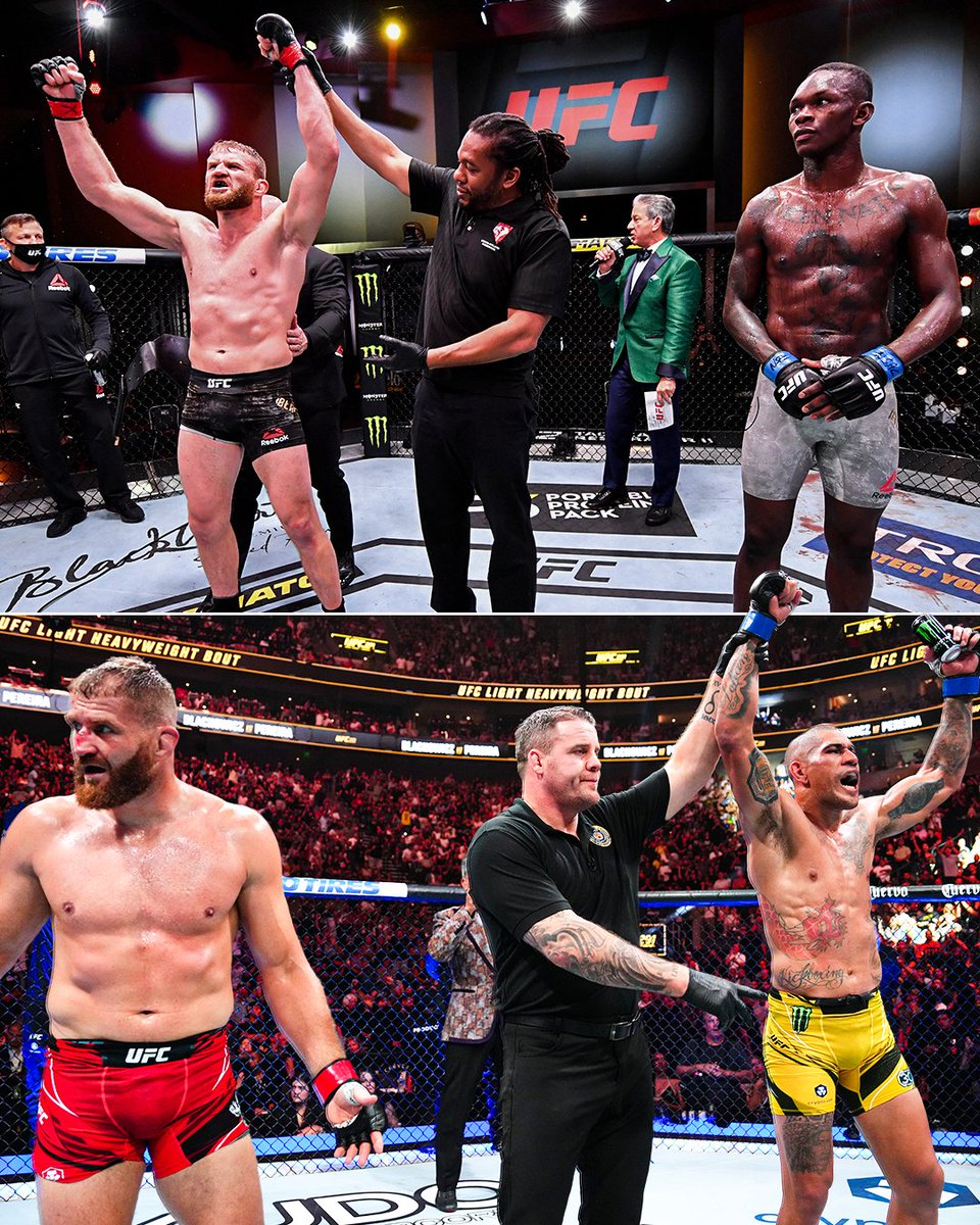 Pereira moved up to LHW and beat Blachowicz who handed Adesanya his only other UFC loss.

How does he keep doing this? 😅 #UFC291