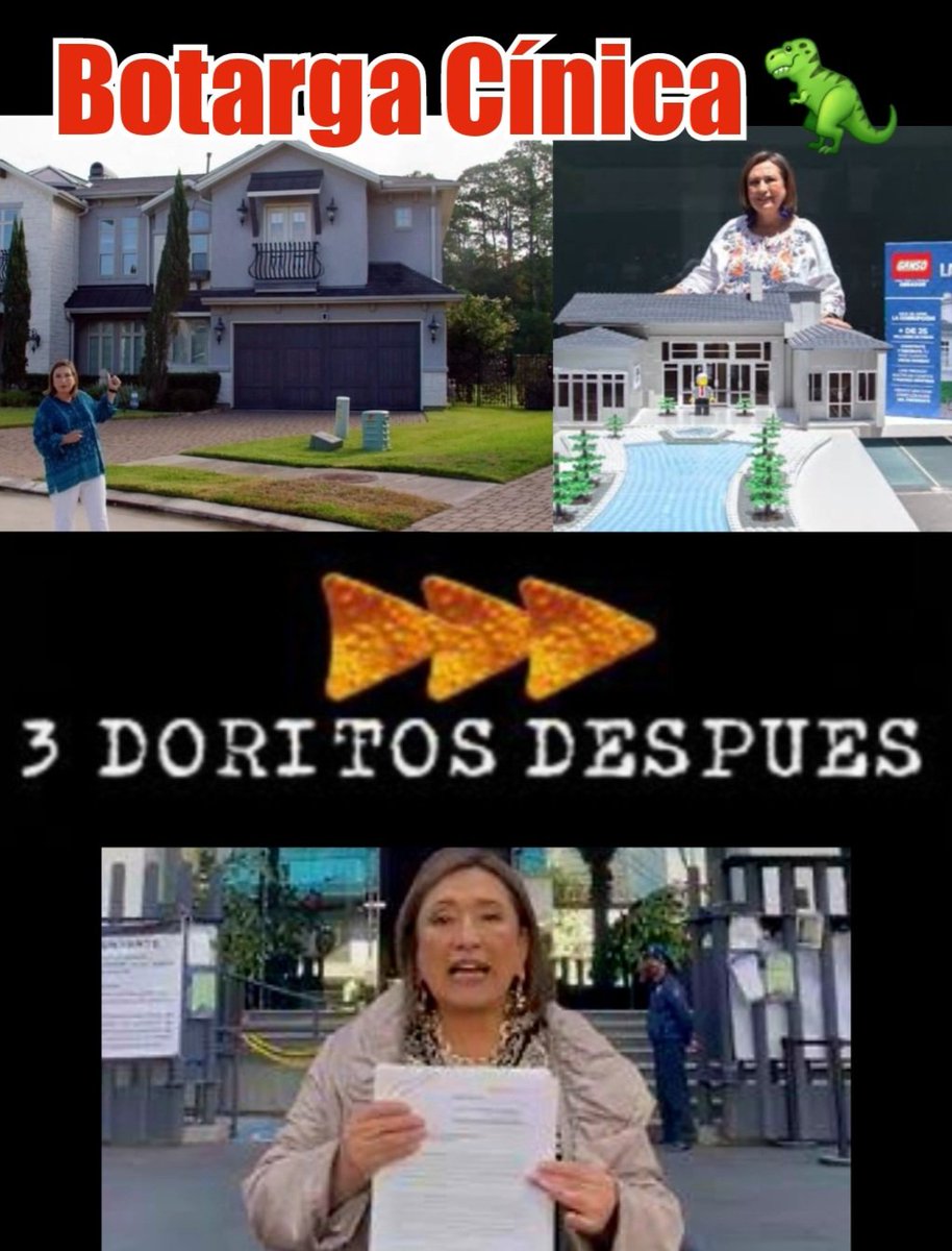 violetamg10078's tweet photo. #BotargaCorrupta 🦖 #Panista utilizaste el Senado para golpear al hijo del Presidente, fuiste a EEUU para exhibirlo y era una casa alquilada🤣 ahora con tus millones$ no declarados, lloras porque te descubrió Amlo y lo demandas, eres una ladrona cínica y se vale llorar😂Derrotada https://t.co/f3zAwwlT5i