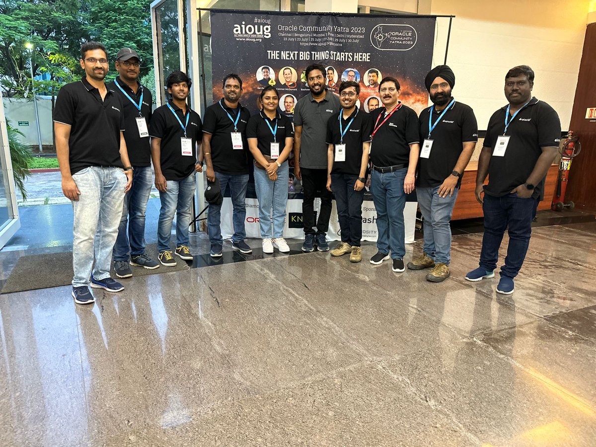 Thanks a lot  <a href="/AIOUG/">All India Oracle Users Group (AIOUG)</a> .<a href="/sai_penumuru/">Sai Penumuru</a>. #OCYATRA2023, #AIOUG, #Hyderabad
