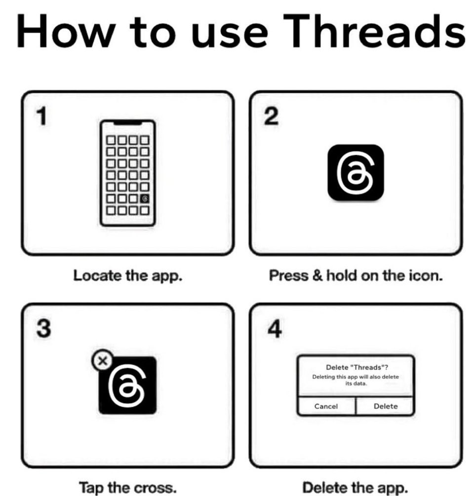 demo1z's tweet photo. HOW TO 
USE THE 
THREADS APP😁 https://t.co/rX79yusrNe
