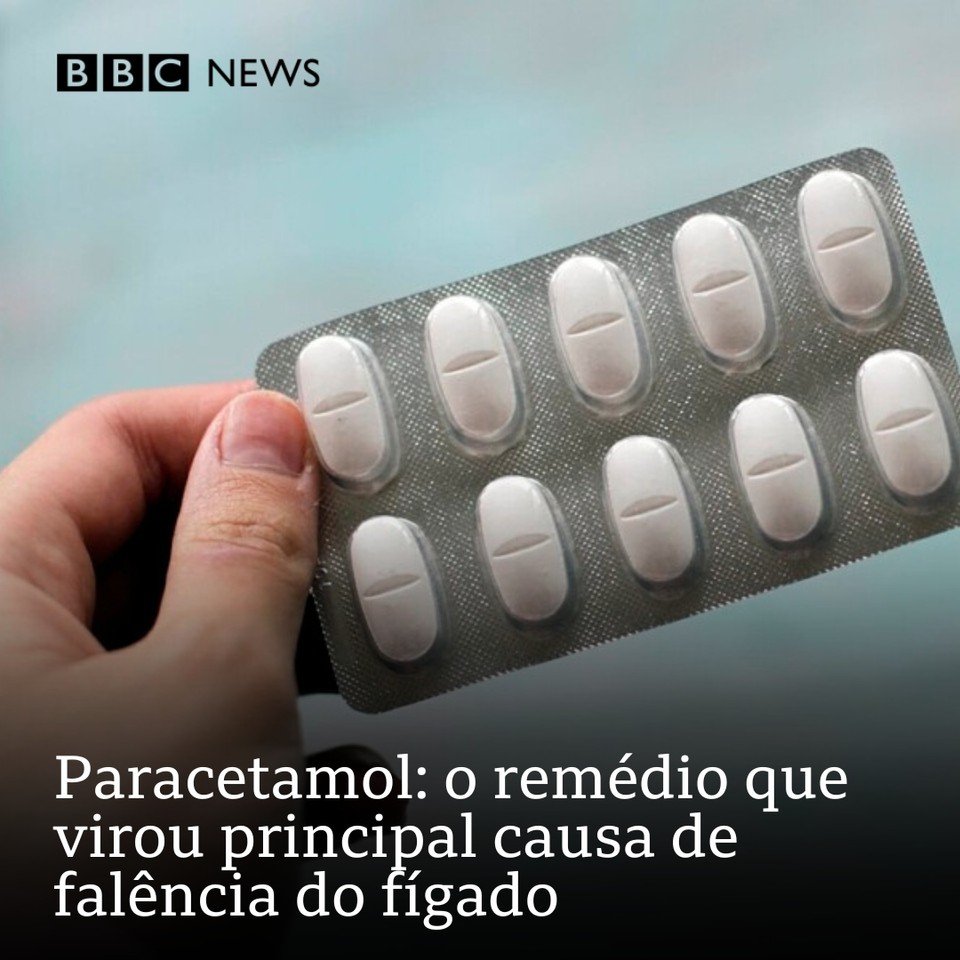 bbcbrasil's tweet photo. O paracetamol está entre os medicamentos mais vendidos em vários países — inclusive no Brasil.  Mas várias entidades de saúde emitiram alertas nos últimos anos: esse medicamento é a principal causa de falência do fígado em países como EUA e Reino Unido: https://t.co/Mb7b1Hj0i5 https://t.co/KfTBHfWbeY