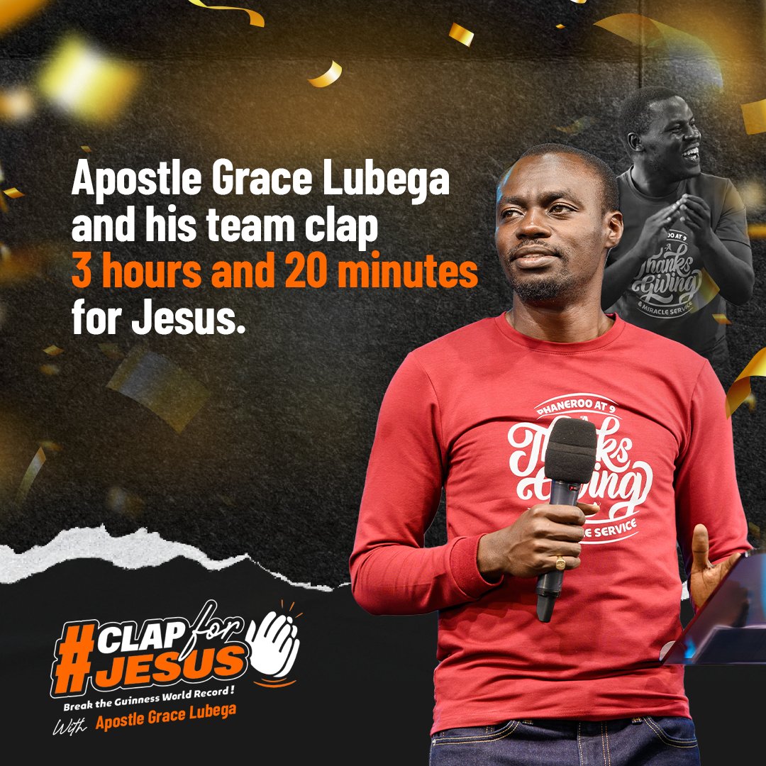 asher_faithug's tweet photo. Apostle Grace and his team clap 3 hours and 20 minutes for Jesus
#ClapForJesusWorldRecord https://t.co/mH79aWOBp3