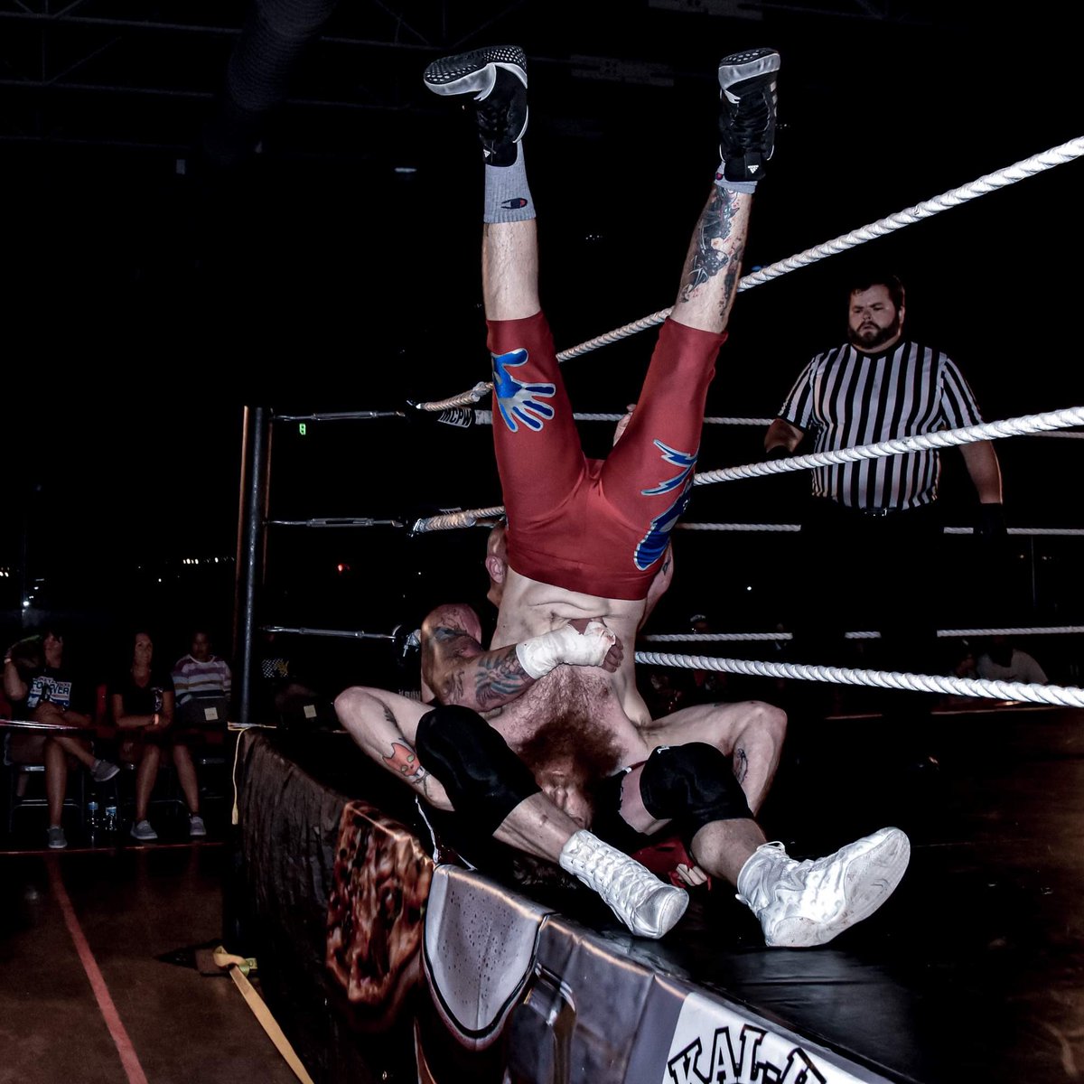 AaronOrion's tweet photo. I have had the honor and privilege to be a professional wrestler for a pretty long time. 
I’ve got to do a lot of amazing shit and work with a lot of amazing people, but nothing gets my blood pumping like a fight with @StiffRoboGinger https://t.co/Uj0xCf4PPf