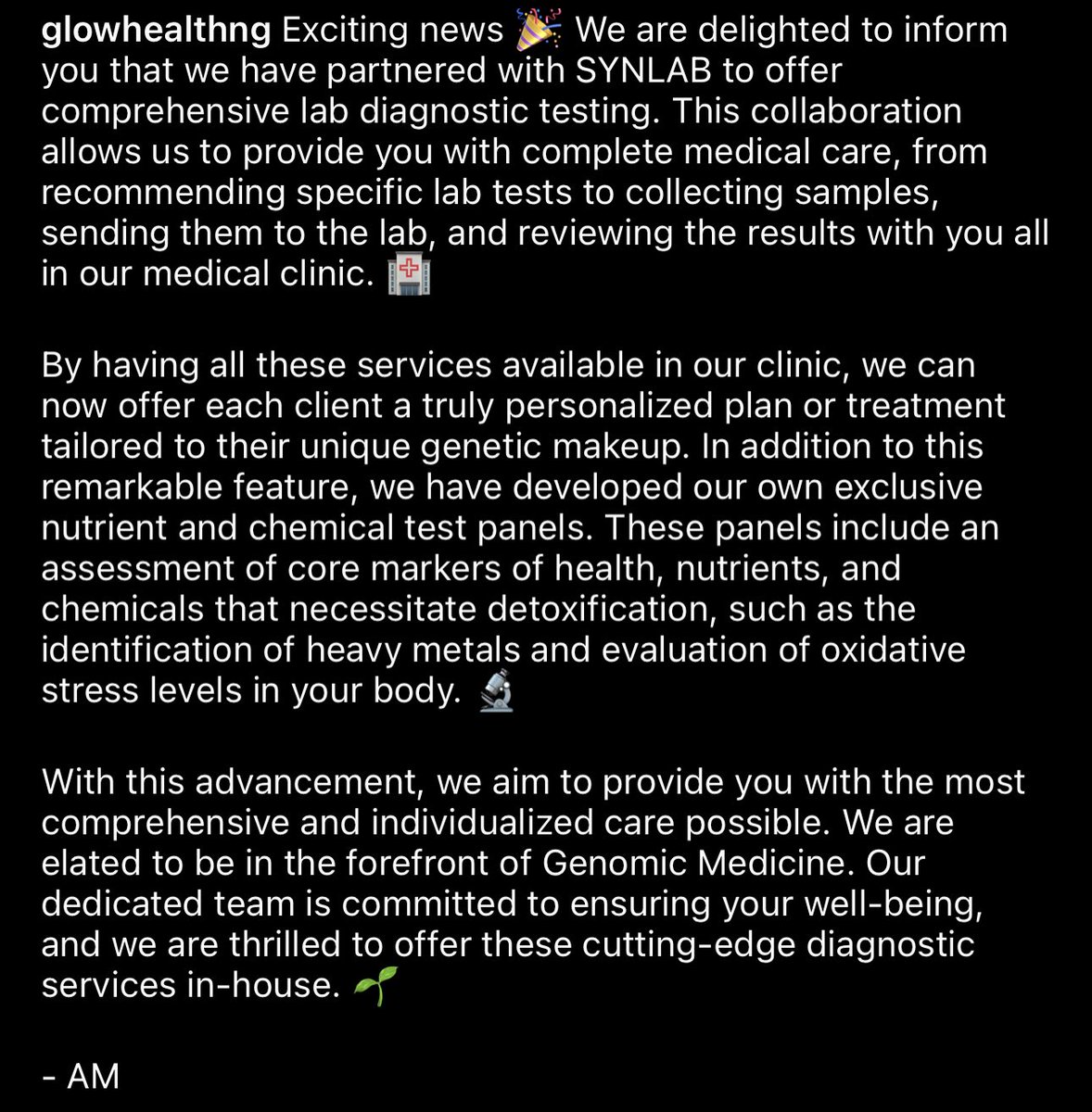 GLOWHealthNG's tweet photo. Exciting news 🎉 We are delighted to inform you that we have partnered with SYNLAB to offer comprehensive lab diagnostic testing.  https://t.co/loeOC8Y0NO https://t.co/CPVxuHDpuP