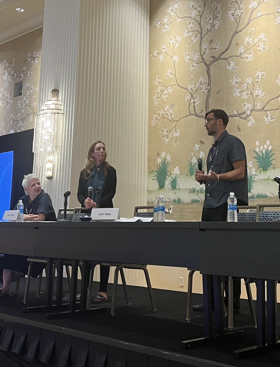 nasmhpd's tweet photo. SMI Adviser/@APApsychiatric’s Amy Cohen and NASMHPD’s Christy Malik and Justin Volpe present on a newly developed guide to support organizations in hiring and retaining peer support workers with criminal justice backgrounds #NASMHPD23 https://t.co/o7wOcJc36e