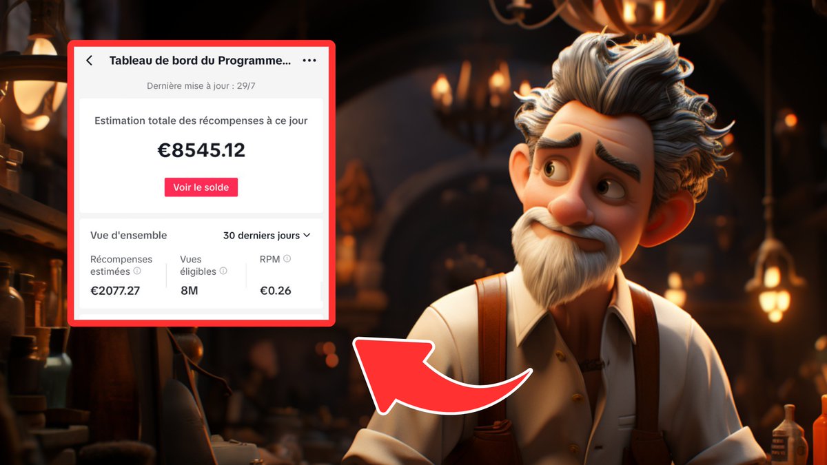 VChambraud's tweet image. Comment Léonard de Vinci aurait utilisé TikTok pour faire +8545€ ?

Je t'explique tout de A à Z dans une vidéo !

97€ mais GRATUIT pendant 48h !

Pour le recevoir en DM, il faut :

- Me follow @VChambraud
- RT ce tweet
- Commenter "TIKTOK"