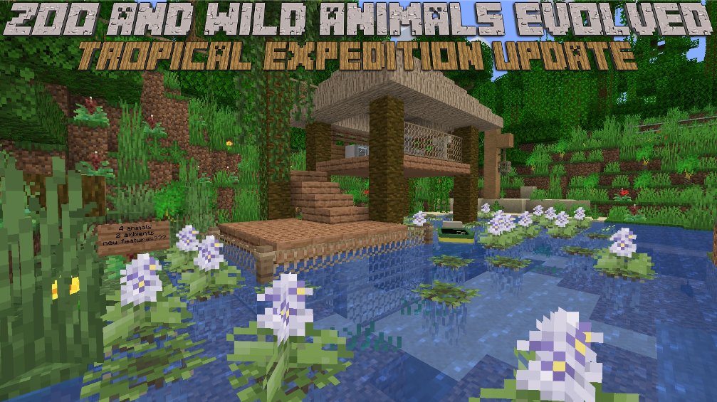 zawamod_evolved's tweet photo. We finally have a brand new update! Thanks for your patience everyone, the team has been hard at work! Coming at the beginning of next month, its none other than the TROPICAL EXPEDITION UPDATE! Can you guess what will be joining your Minecraft worlds soon? https://t.co/wT434PIyO0