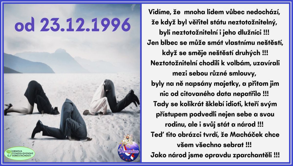 CSNVDomovina's tweet photo. NEPLEŤTE SI POJMY VĚŘITEL A VĚŘITEL STÁTU !!!
#československo #obnova #právnístát https://t.co/fjdJ2fCrW7