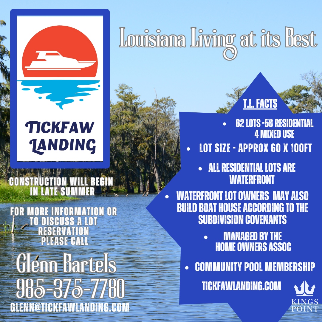BayhiKenny's tweet photo. Construction  will begin at the end of Summer - are you ready to live your best Louisiana lifestyle in our waterfront community?  #tickfawlanding #glennbartels #louisianaliving #killian #waterfrontcommunity #boating #fishing #family #fun #kingspointcojnsulting #kingspoint #kin... https://t.co/WO20q5PDKY