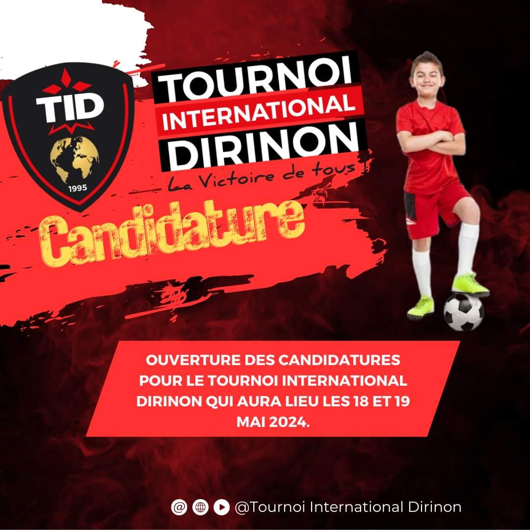 TIFootDirinon's tweet photo. Si vous voulez faire vivre cette expérience à vos u11 garçons (2013/14) et/ou à vos u13 filles (2011/12), vous pouvez dès aujourd’hui compléter le formulaire de candidatures sur ce lien.

https://t.co/6pJOo2fAMy

#Tournoiinternational #TID #dirinon #football #futbol #soccer https://t.co/58fG4fpiea