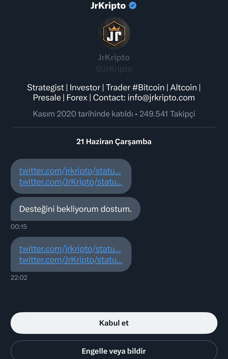 @eness_turann Tanımam etmem ama arkamdan sallamış arkadaş sonrada destek istemiş benden dm den 😅😅

Hesabımın kapanmasına sevinmek zaten başlı başına …. lik  :) 

Keşke peçeteye dökülseydi zamanında.