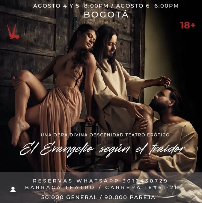 Plancito de teatro el 4, 5 y 6 en Bogot&aacute;. Una obra +18   Nos vemos all&aacute;. https://t.co/x5gk8OukqS<a href="/tag/desnuda"class="tags"><span>#desnuda</span></a>