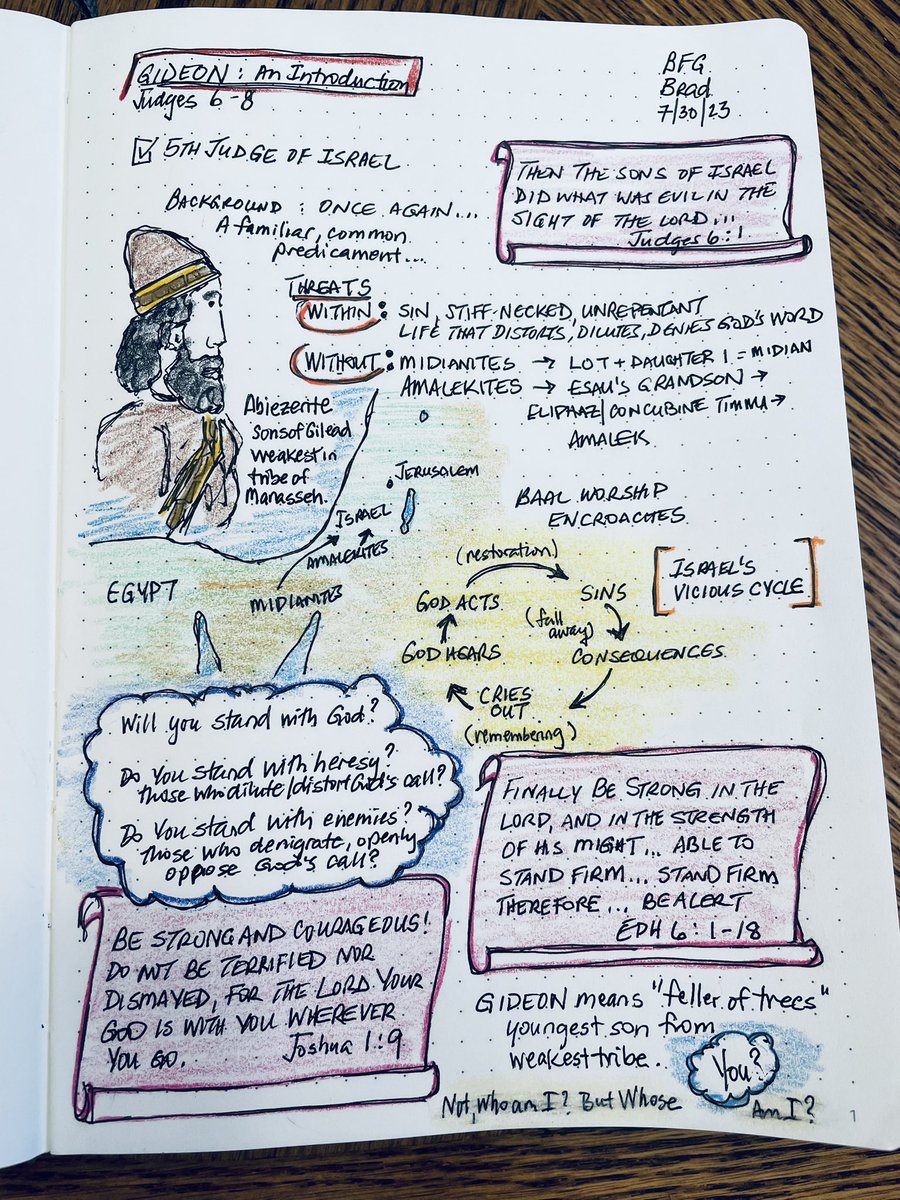 notes_rough's tweet photo. Who was Gideon?  See Judges 6-8 https://t.co/XBvkWS5hrv
