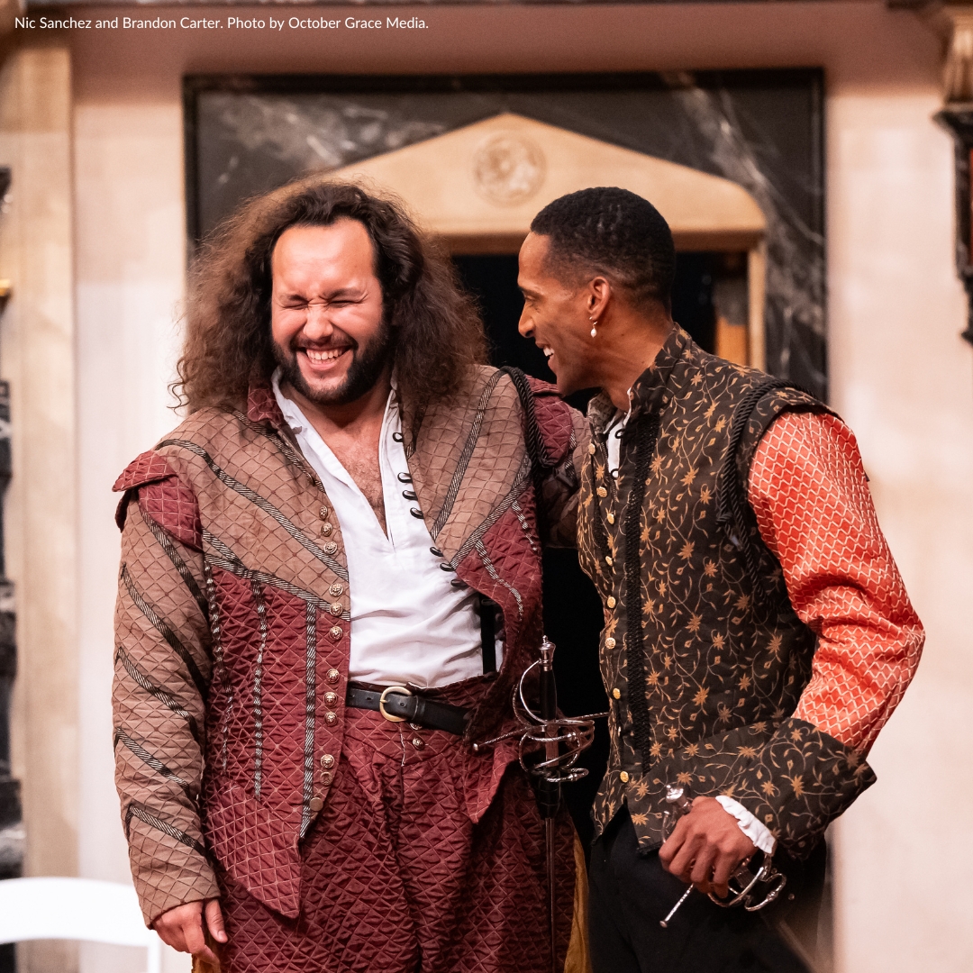 shakespearectr's tweet photo. Here's a little Sunday sneak peek at ASC's current production of MUCH ADO ABOUT NOTHING! Join Beatrice, Benedick, &amp; the whole crew now thru Nov 19 at the Blackfriars Playhouse for a celebration of romance, Shakespeare, &amp; ASC's 35th Anniversary! 
Get tix >> https://t.co/Uv3csInD28 https://t.co/eMbsjvd8SR
