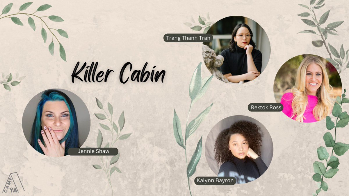 Make sure to check out my “Killer Cabin” panel at @CampYAFEST this weekend! I’m joined by other wonderful authors and we discuss all things YA thriller/horror! #books #BookTwitter