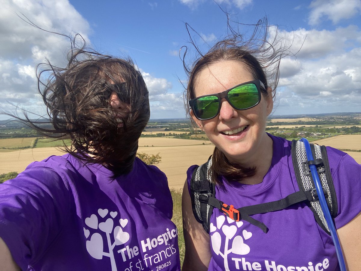 very windy and hilly walk at Ivinghoe Beacon this morning. Myself and my stater Fiona O'Connor are taking part in the Edinburgh 7 Challenge in September. It’s a marathon distance (including a 900m ascent!) to conquer the 7 summits while raising funds for <a href="/Hospicstfrancis/">The Hospice of St Francis</a>