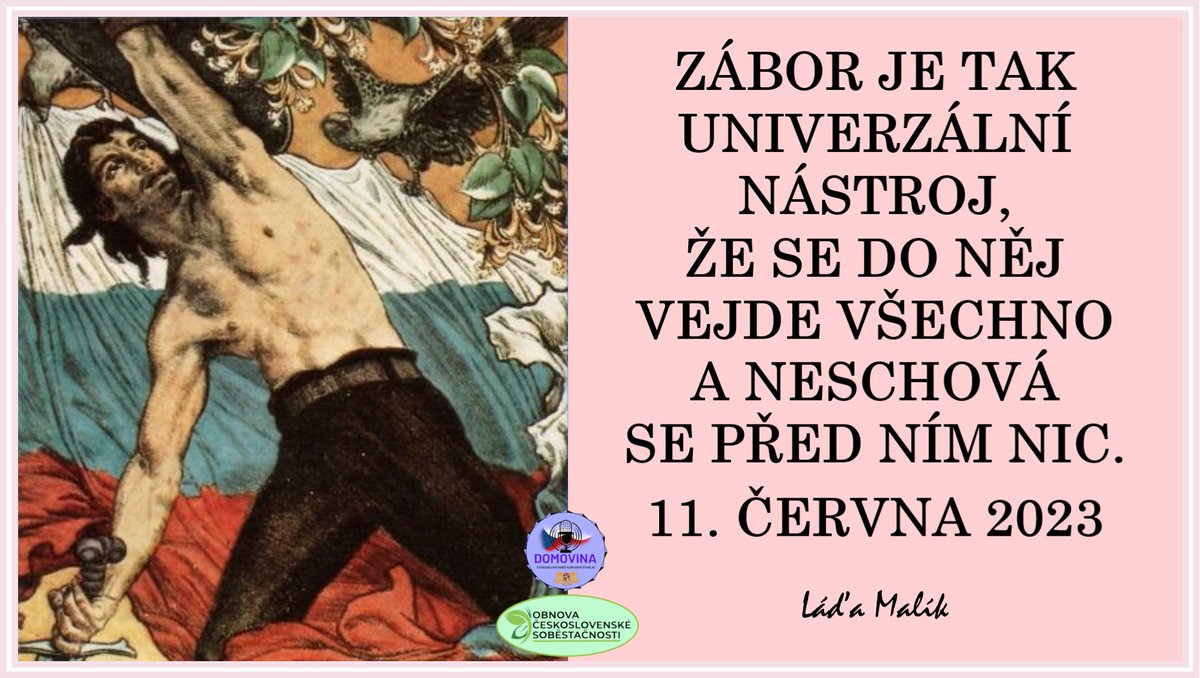 CSNVDomovina's tweet photo. Přesně tak ... 🇨🇿
#československo #obnova #právnístát https://t.co/cV17qldzdt