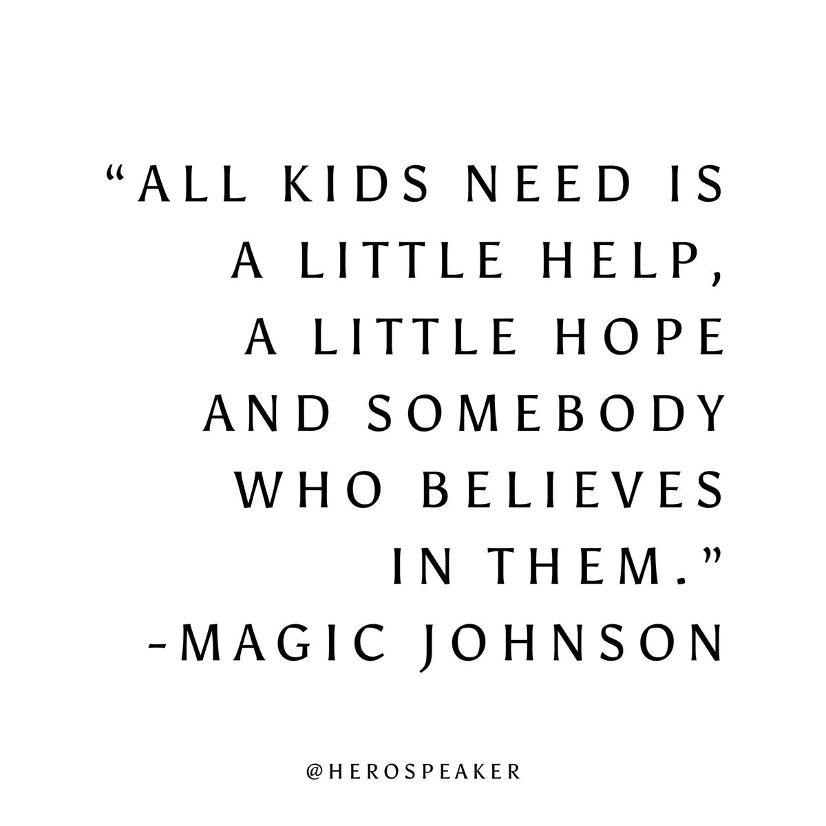 HeroSpeaker's tweet image. Turns out, that’s what everyone needs.

#theheroeffect #heromindset #hopeandhelp #magicjohnson #whatweneed #bethereforeachother