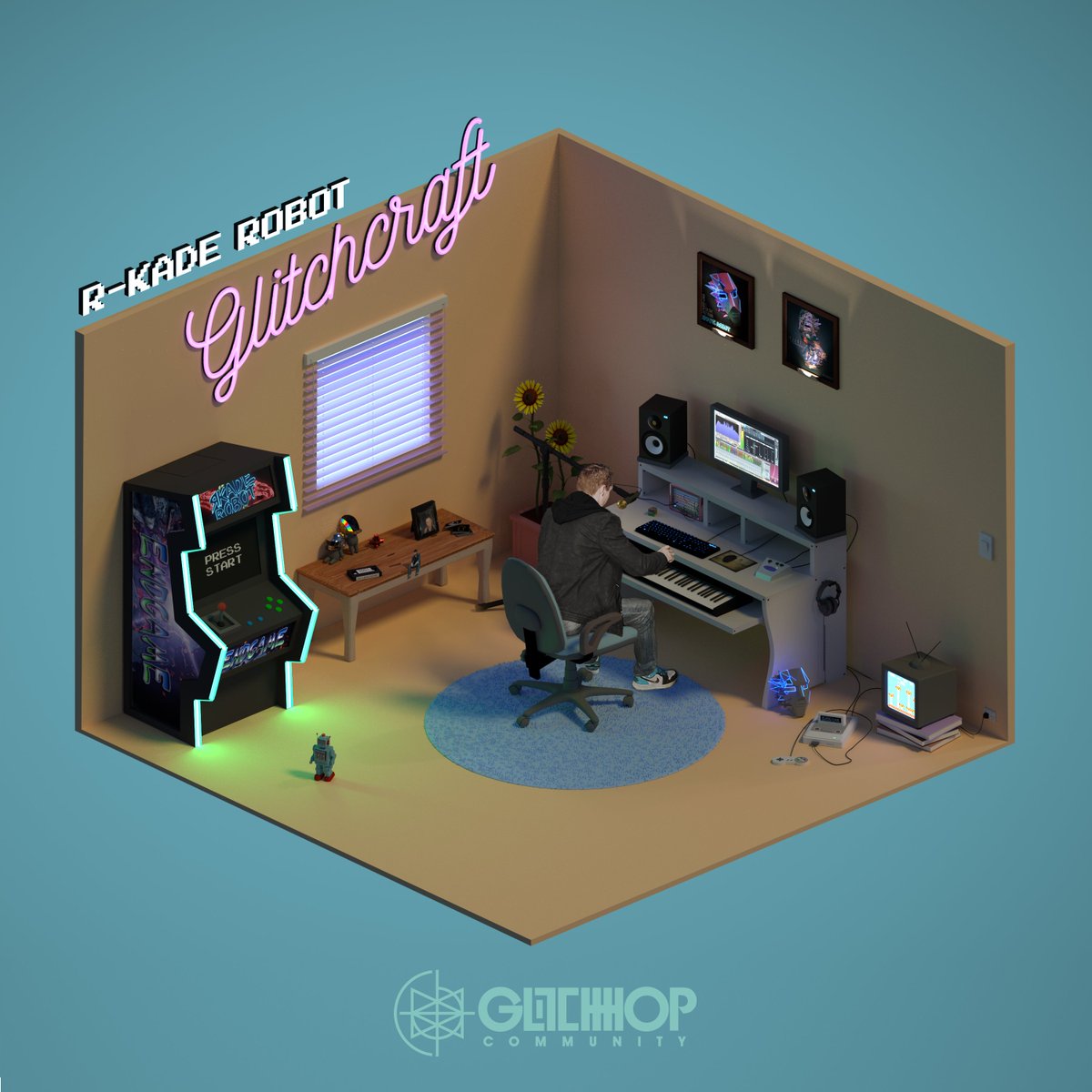 GlitchCommunity's tweet image. A crunchy electronic 13-track LP ‘Glitchcraft’ by @RkadeRobot is out now on GHC! » fanlink.to/GlitchcraftLP
A fun and upbeat collection of glitchy electronic pop funk with plenty of broken rhythms and funky bass!