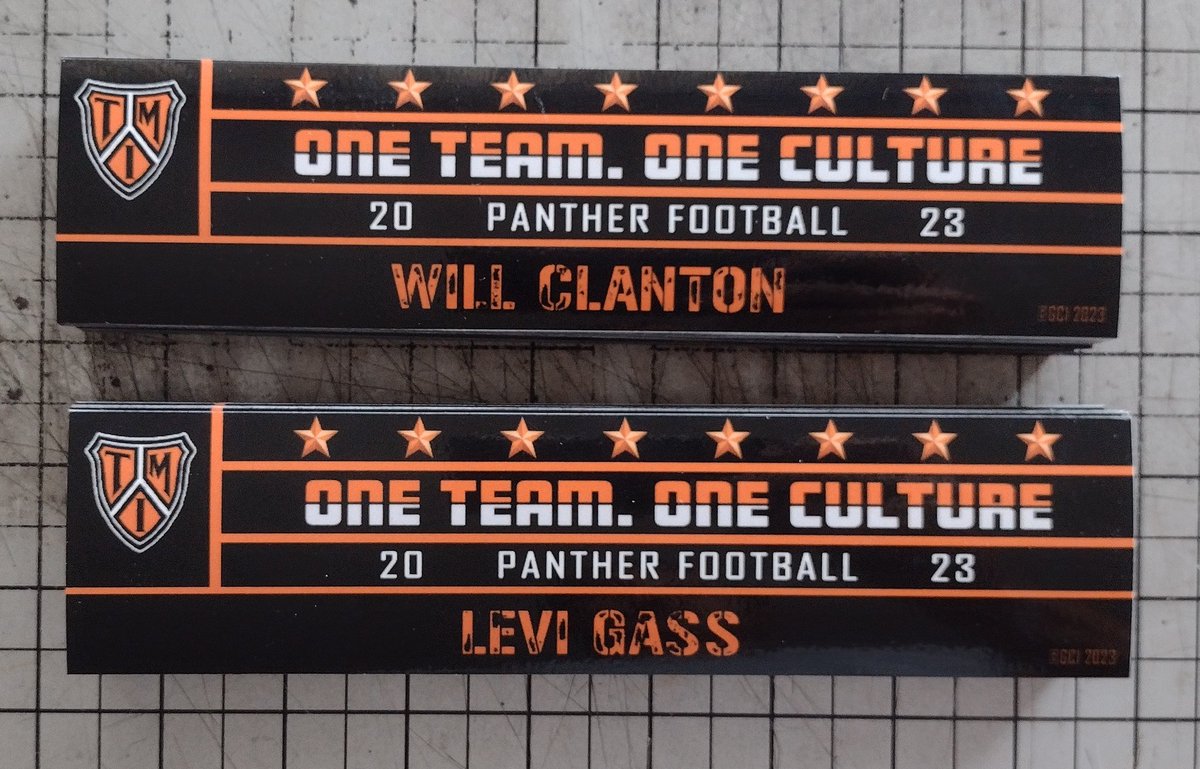 Game Changing Image (@gc_image) on Twitter photo 👀New Locker Tag Design for <a href="/FootballTmi/">TMI Panthers Football</a> this season!! We always appreciate <a href="/CoachPurifoy/">Ray Purifoy</a> and the Panthers!!
#gcifamily #custom #lockertags #nametags 👀New Locker Tag Design for <a href="/FootballTmi/">TMI Panthers Football</a> this season!! We always appreciate <a href="/CoachPurifoy/">Ray Purifoy</a> and the Panthers!!
#gcifamily #custom #lockertags #nametags