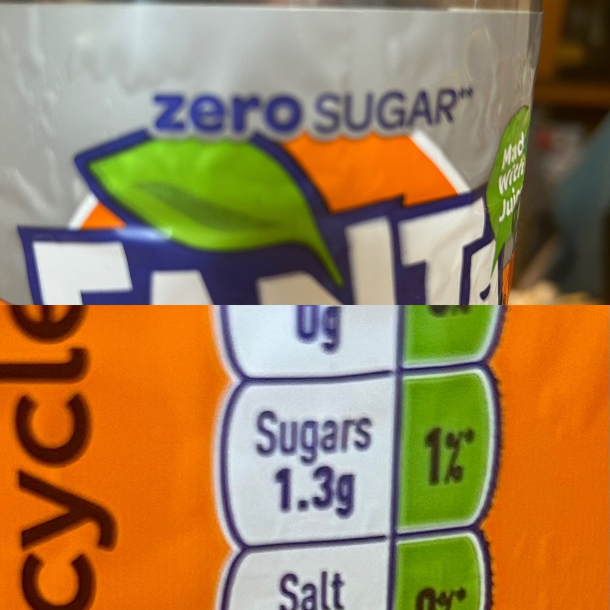 rhiasteele's tweet photo. How can you call a drink ‘zero sugar’ when it clearly contains sugar, not good for me when I’m a diabetic #falseadvertising @CocaCola_GB https://t.co/nxW56iwdlC