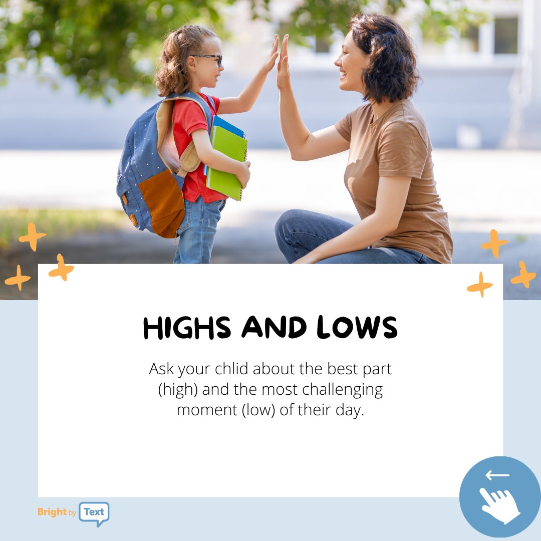 BrightbyText's tweet photo. π Parents, let's unlock the treasure trove of our child's day with these 5 creative ways to ask about their adventures! ποΈπ§ Spark meaningful conversations and discover their world beyond the usual "how was your day?" ππ #ParentingTips #ConnectingWithKids #BrightByText https://t.co/agaTAij4Bo