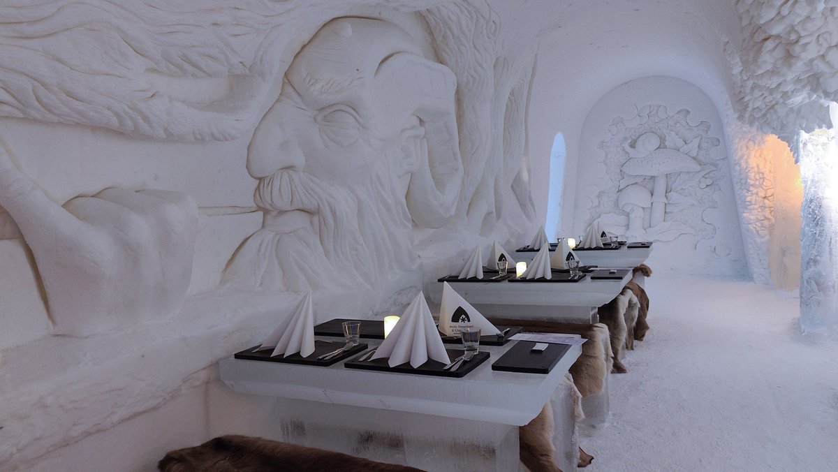 ArcticDirect's tweet photo. Dine the extraordinary way - dine in an ice restaurant! Take your loved one out for a dinner they will never forget!
#icerestaurant #diningexperience #arcticcircle #travel23 #arcticsnowhotel
Photo Credit: Arctic Snow Hotel https://t.co/LdlGZCXg0G