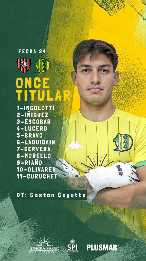 clubaldosivi's tweet photo. Así formará #Aldosivi ante Chacarita 🔰🦈

#VamosTiburón 🦈🦈 https://t.co/Er2jJ02rX1