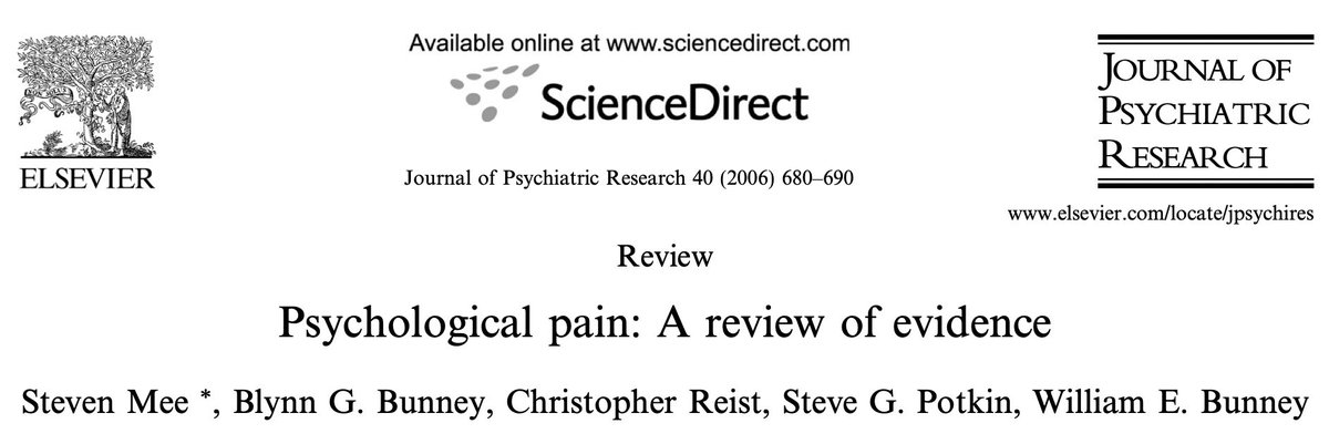 Pessoas que nunca experimentaram exclusão social tendem a subestimar a gravidade da dor psicológica. Evidências sugerem que a dor psicológica pode ser transcrita para dor física, pois há sobreposição entre as redes envolvidas na sensação de dor social e a sensação de dor física.
