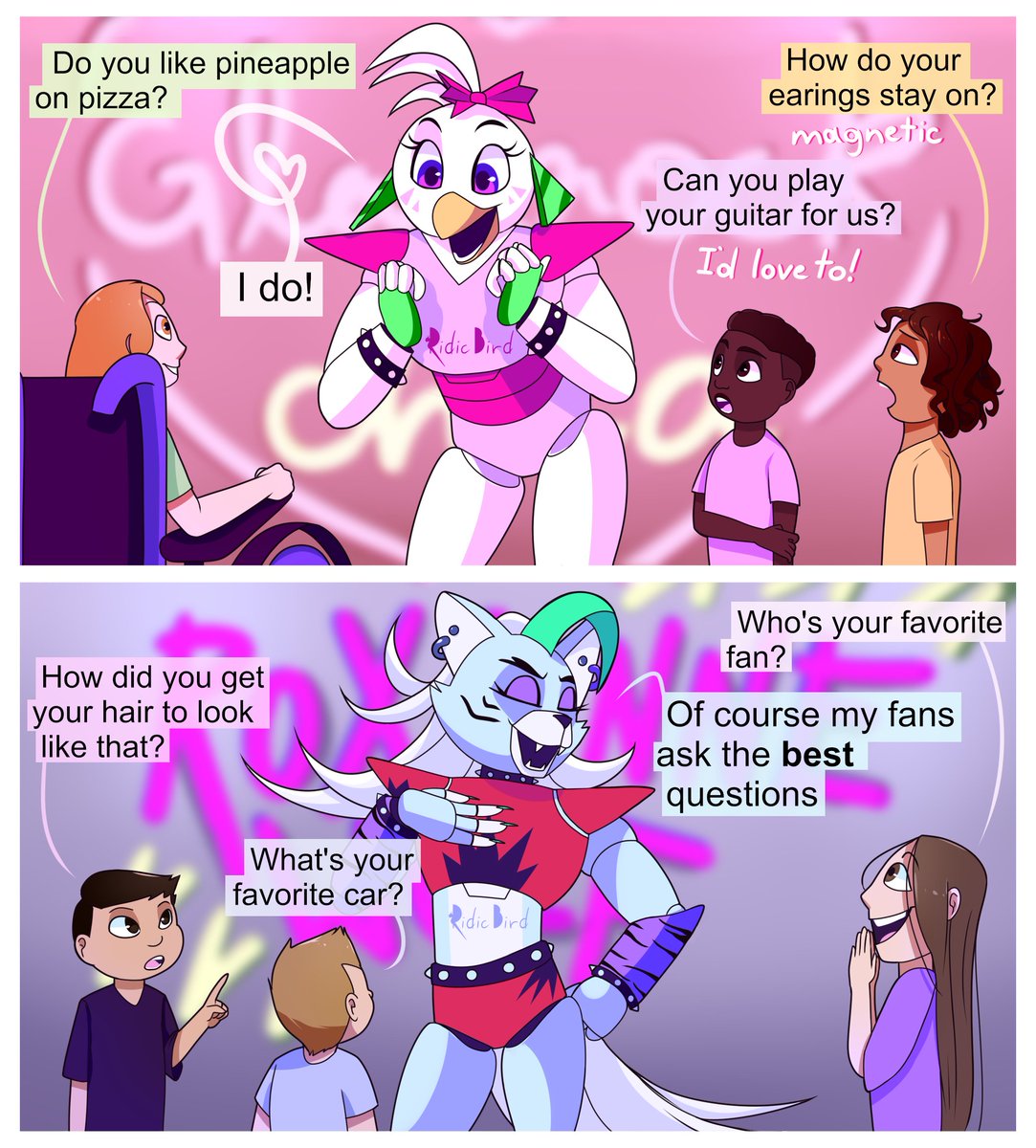 Questions For The Glamrocks

[ five nights at Freddy’s security breach fnaf ruin ]