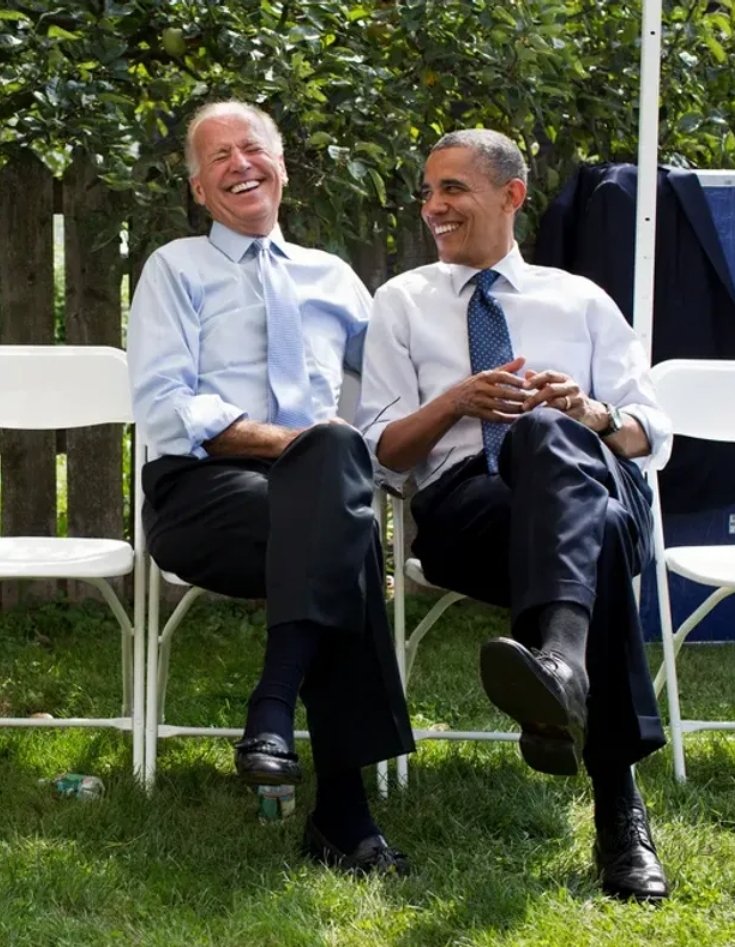 President Biden wore sneakers. President Obama wore a tan suit. Neither of them will have to worry about wearing an orange jumpsuit.